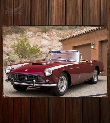 Металлическая табличка Ferrari 250 GT Cabriolet Serie II by Pininfarina